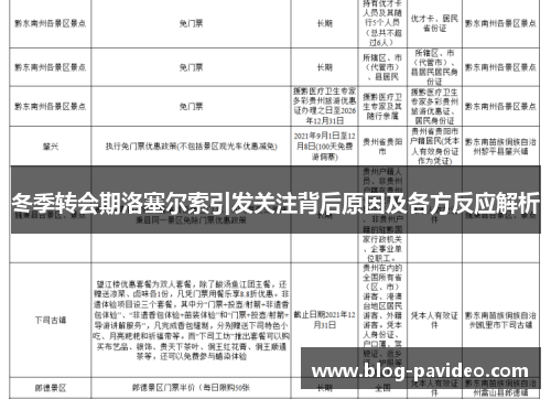 冬季转会期洛塞尔索引发关注背后原因及各方反应解析