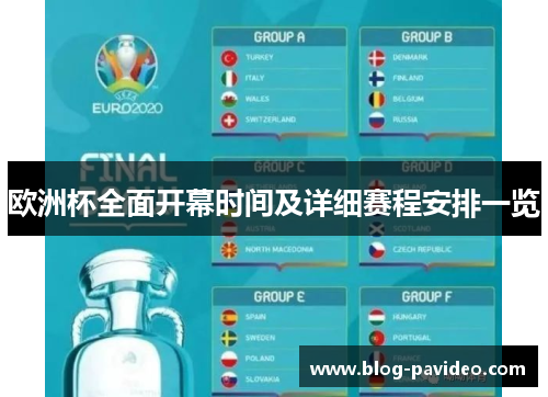 欧洲杯全面开幕时间及详细赛程安排一览